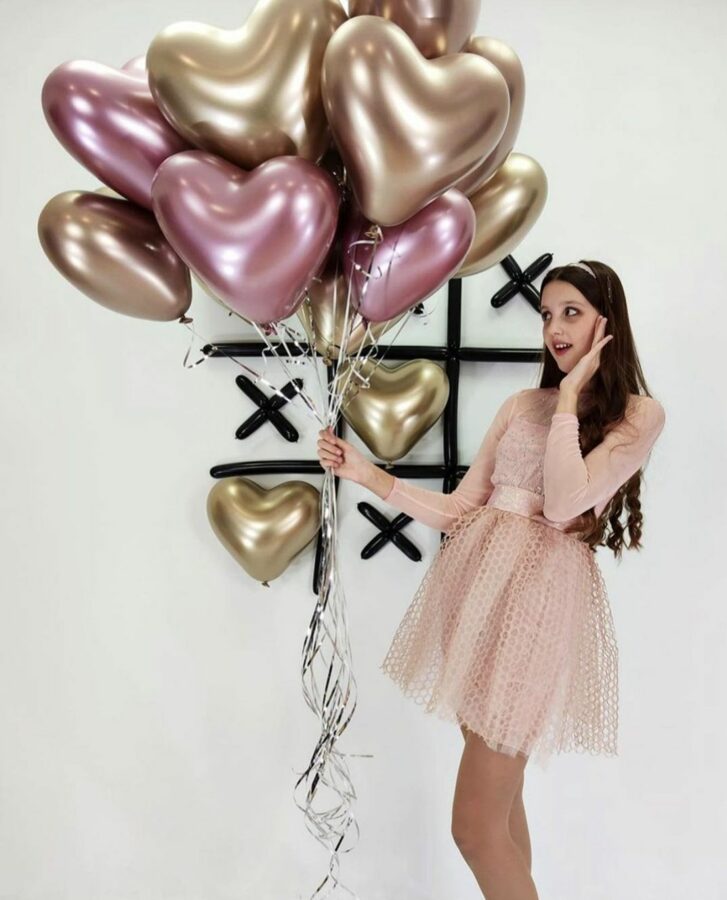 Chrome balons-sirds 27cm ar hēliju #120