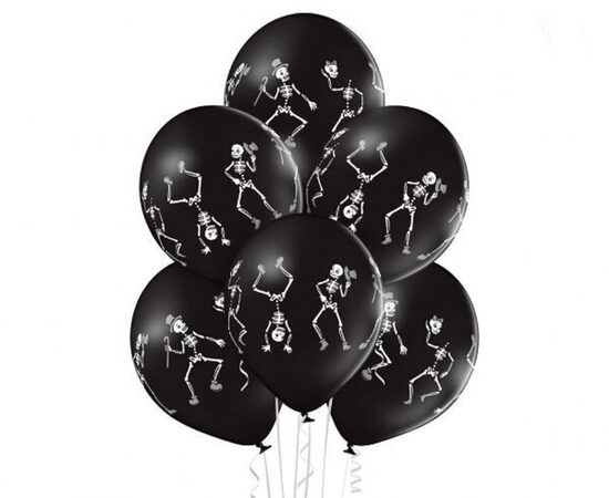  1 balons ar hēliju Dancing Scelet , 30cm