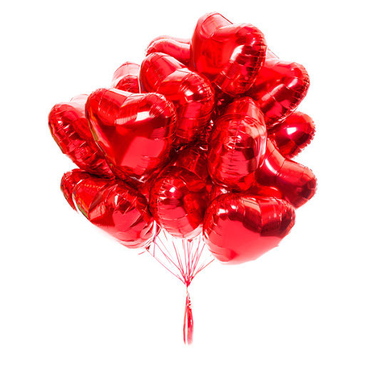Foil balloons- hearts #523